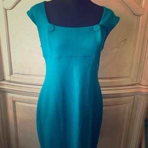 Calvin Klein Teal Button Dress